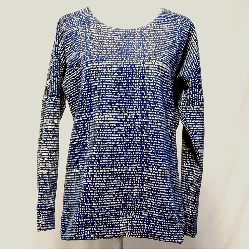 Organic Fleece Block Print Sweatshirt